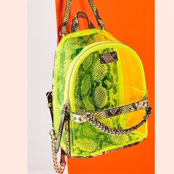 neon green mini backpack